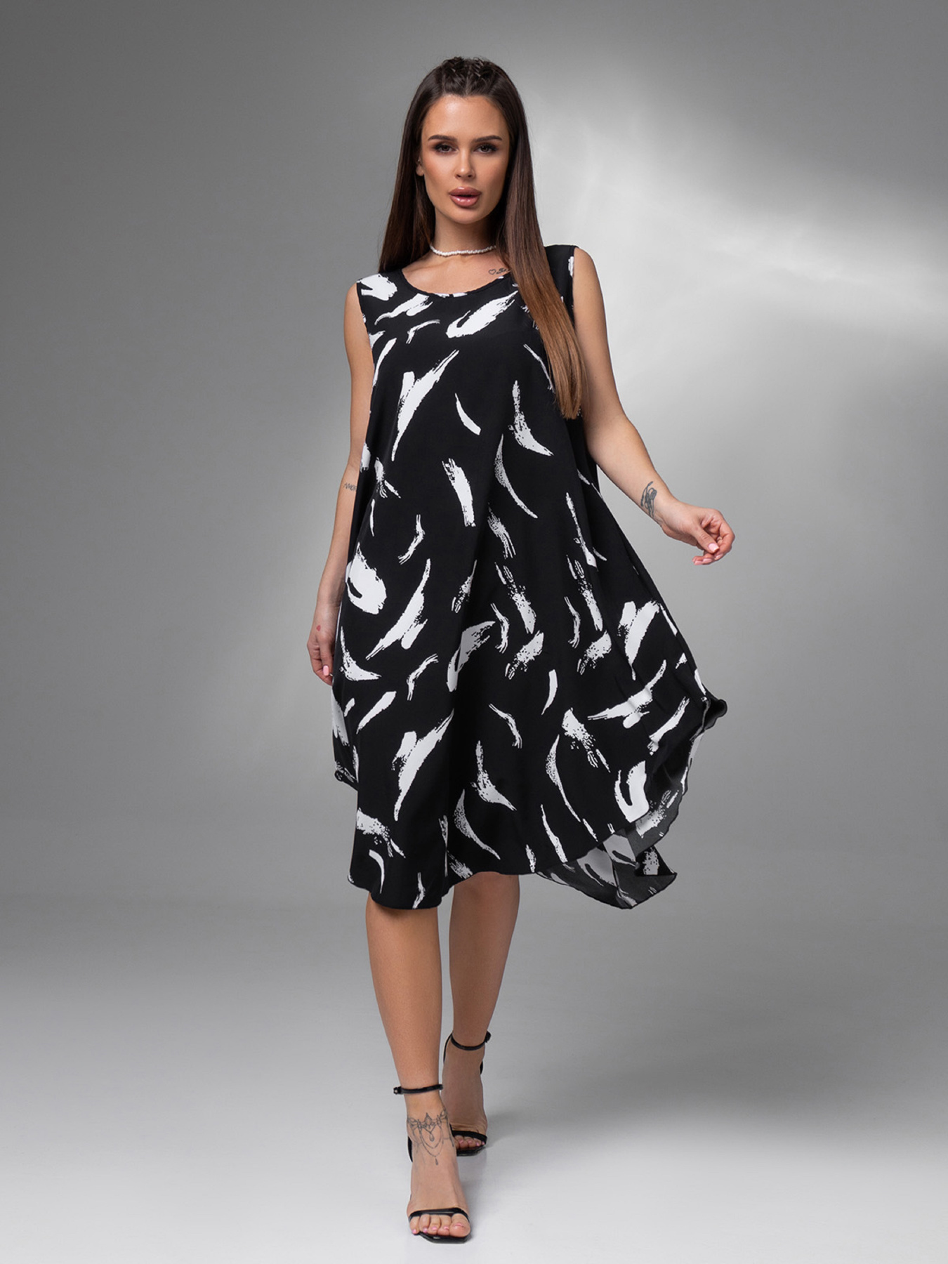 Сарафан ISSA Plus модель 14613_черный Сарафан ISSA Plus модель 14613_черный Фото