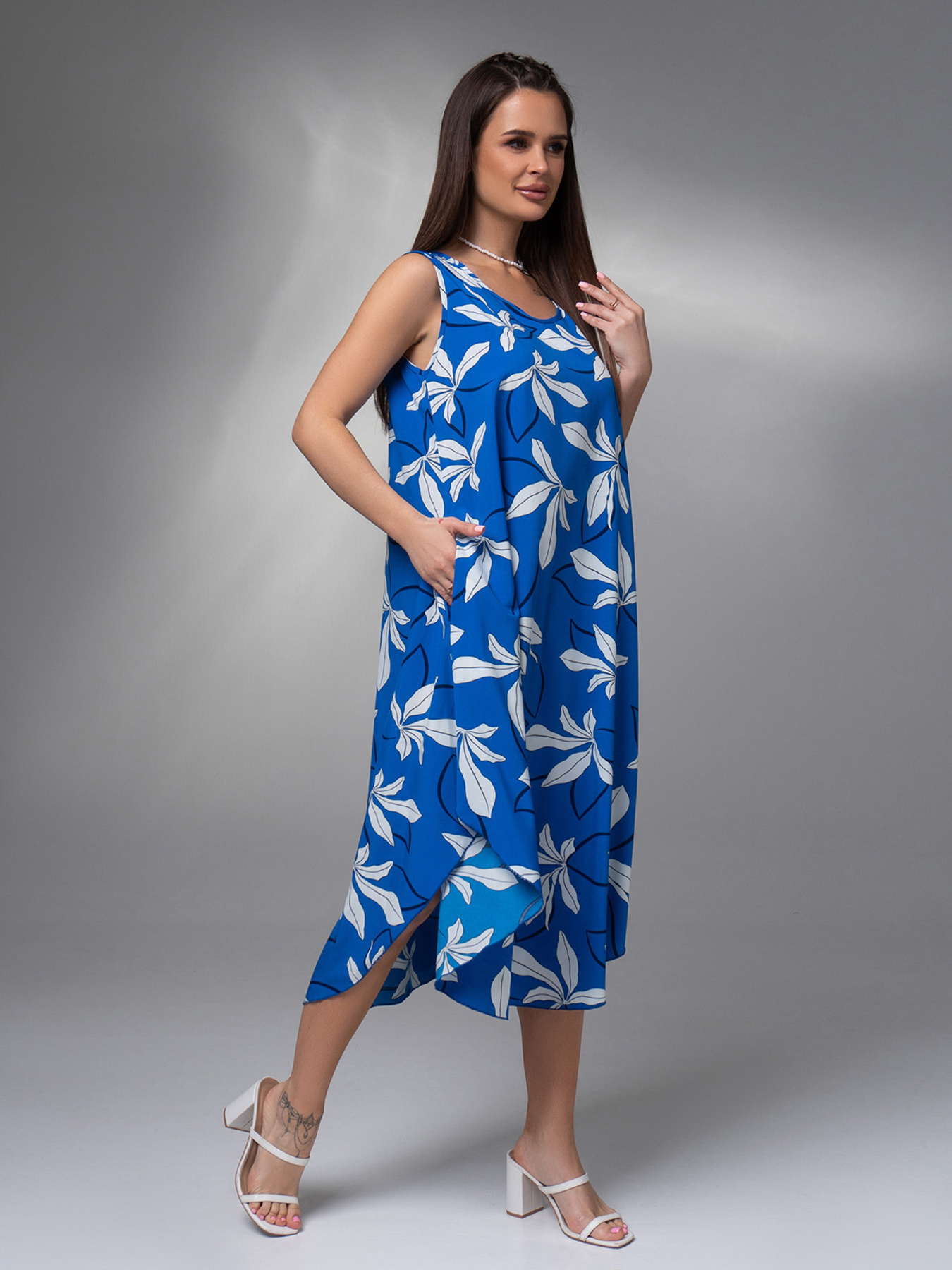 Сарафан ISSA Plus модель 14614_синий Фото