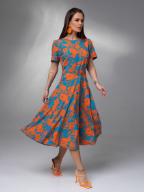 Платье миди ISSA Plus модель 14620_мультиколор Фото