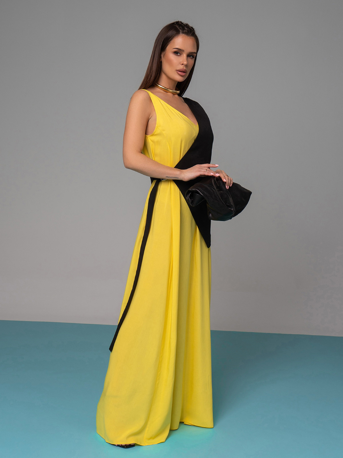 Сарафан ISSA Plus модель 14625_желтый Фото