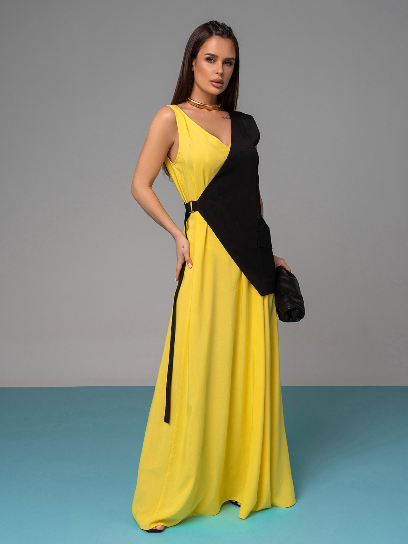 Сарафан ISSA Plus модель 14625_желтый Фото