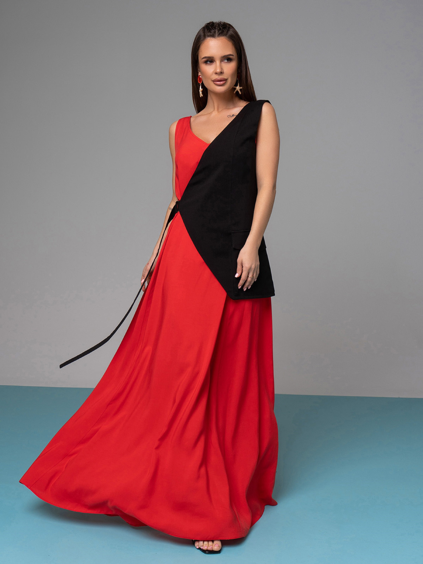 Сарафан ISSA Plus модель 14625_красный Фото