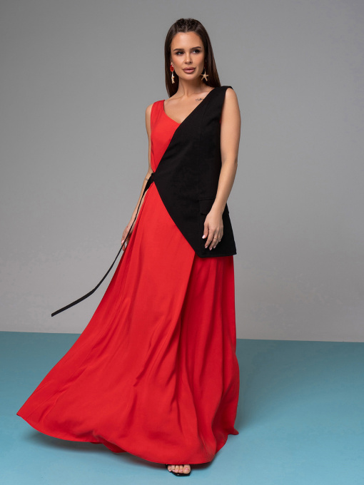 Сарафан ISSA Plus модель 14625_красный Фото