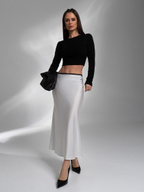 Юбка миди ISSA Plus модель 11931_молочный Фото