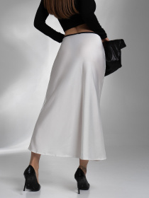 Спідниця міді ISSA Plus модель 11931_молочный Спідниця міді ISSA Plus модель 11931_молочный Фото