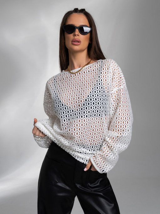 Лонгслив ISSA Plus модель 14573_белый Фото