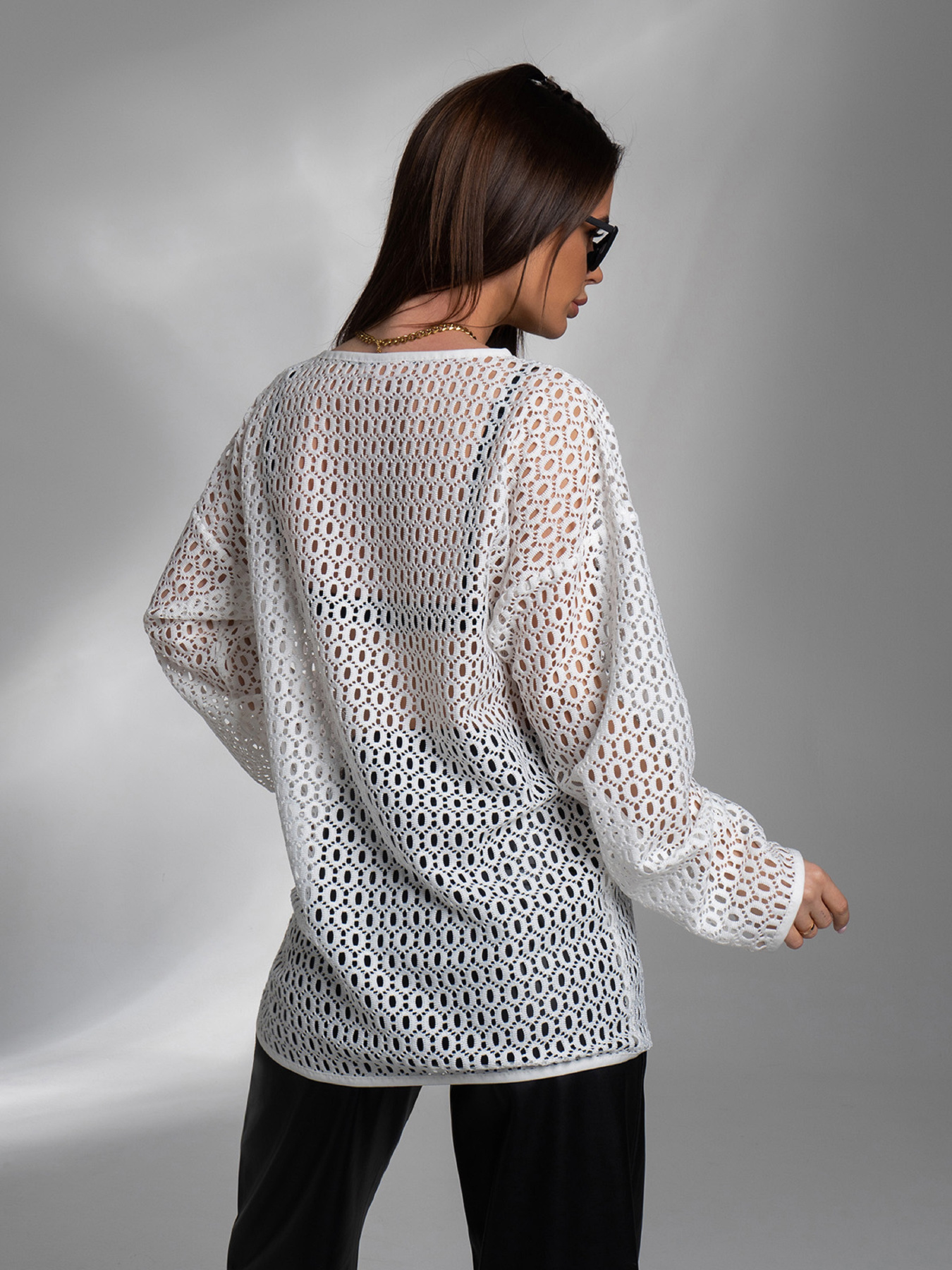 Лонгслив ISSA Plus модель 14573_белый Фото