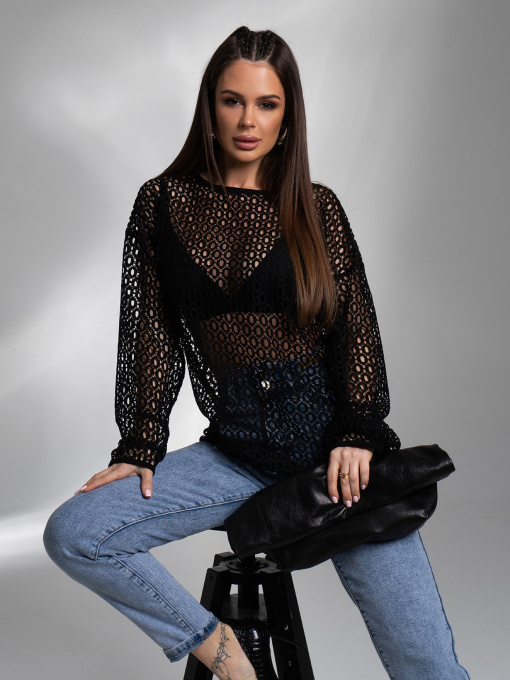 Лонгслив ISSA Plus модель 14573_черный Фото