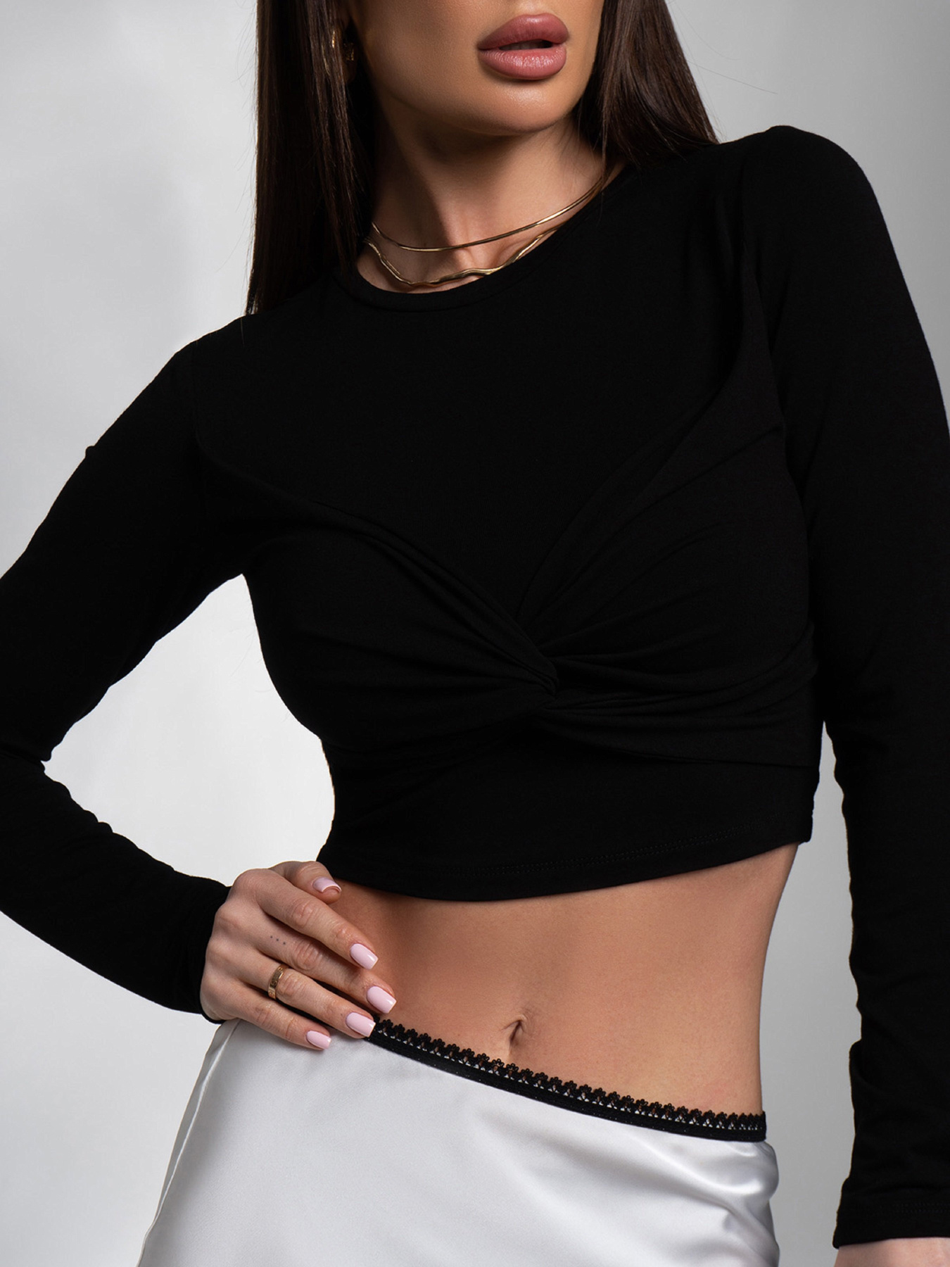 Лонгслив ISSA Plus модель 14583_черный Фото