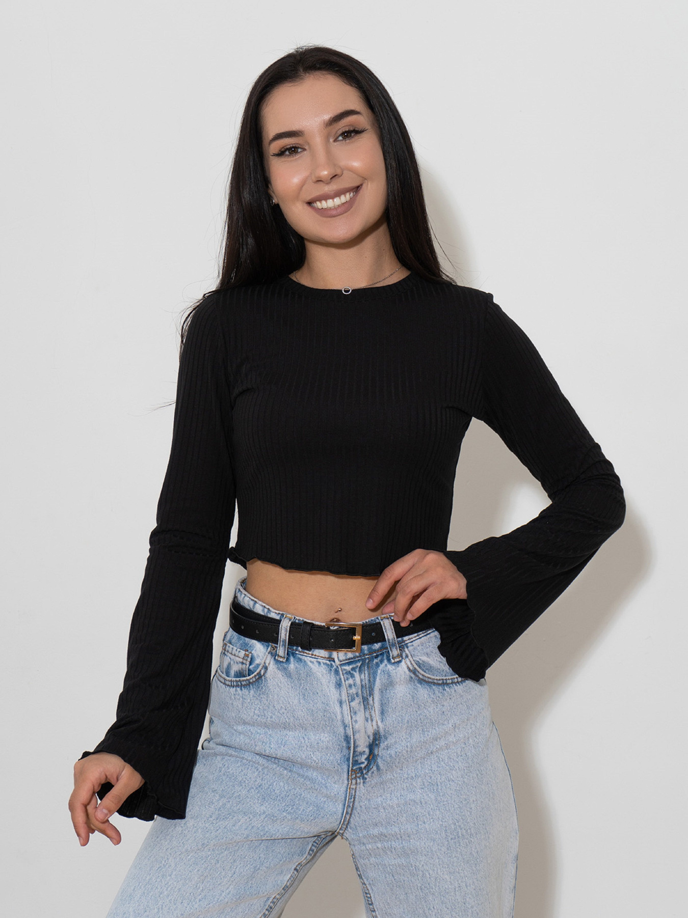 Лонгслив ISSA Plus модель 14588_черный Фото