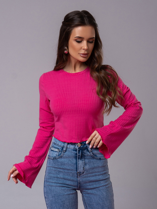 Лонгслив ISSA Plus модель 14588_малиновый Фото