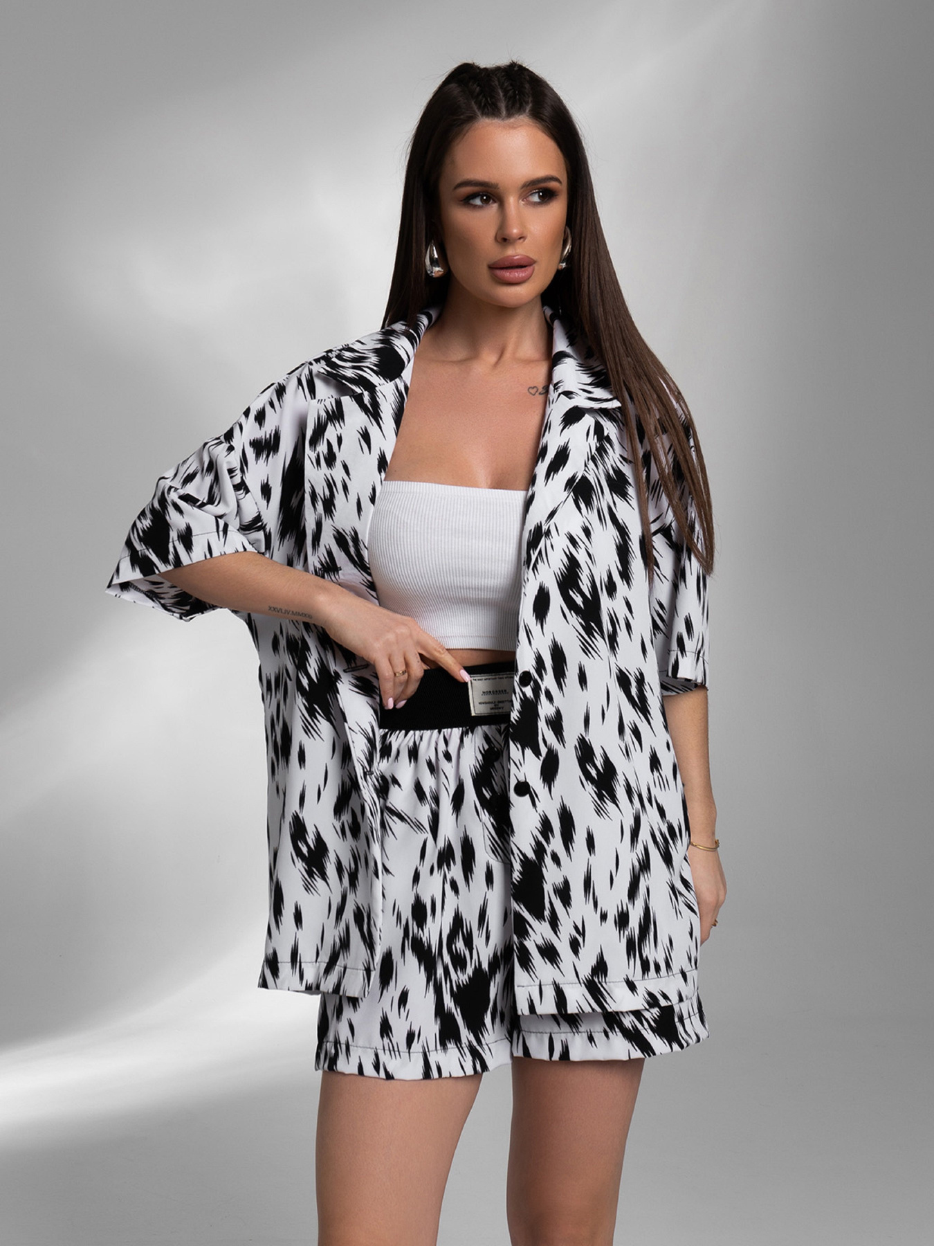 Повседневный костюм ISSA Plus модель 14581_белый Фото