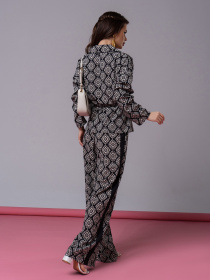 Повседневный костюм ISSA Plus модель 14595_черный Фото