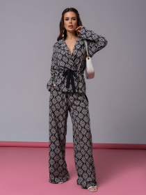 Повседневный костюм ISSA Plus модель 14595_черный Фото