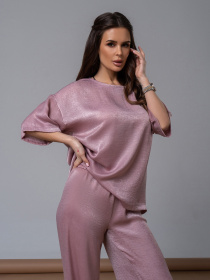 Повседневный костюм ISSA Plus модель 14601_розовый Повседневный костюм ISSA Plus модель 14601_розовый Фото