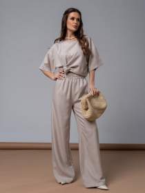 Костюм ISSA Plus модель 14602_бежевый Фото