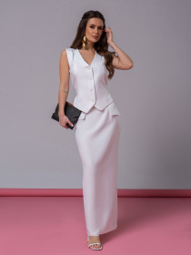 Костюм ISSA Plus модель 14609_молочный Фото