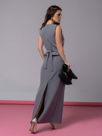 Повседневный костюм ISSA Plus модель 14609_серый Фото