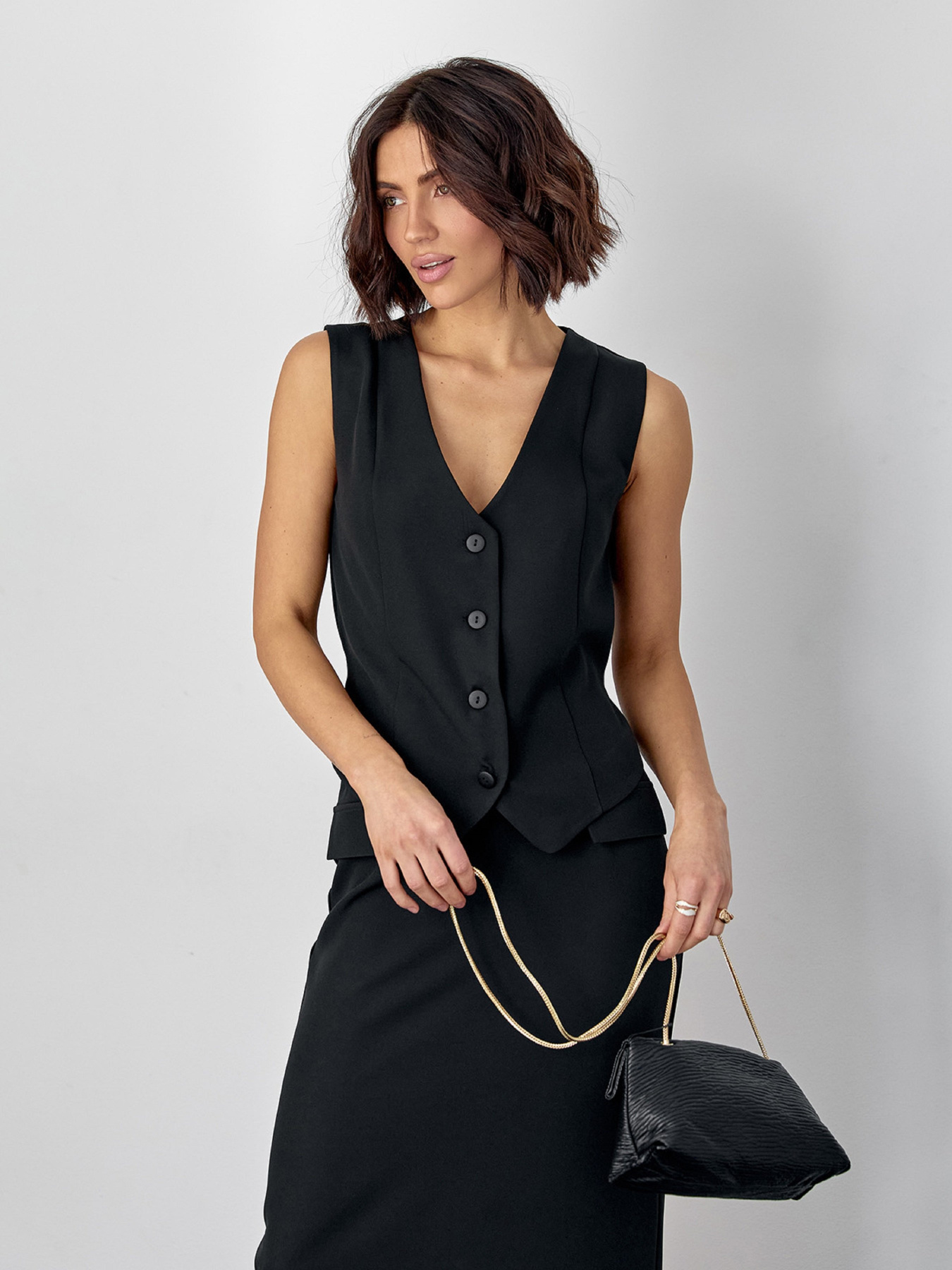 Костюм ISSA Plus модель 14609_черный Фото