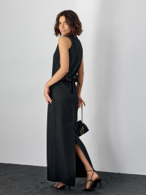 Повседневный костюм ISSA Plus модель 14609_черный Фото