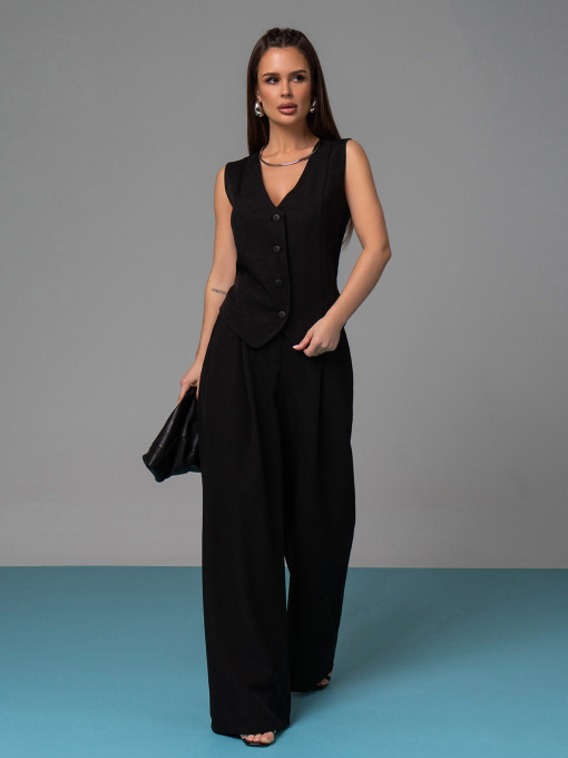 Повсякденний костюм ISSA Plus модель 14618_черный Фото