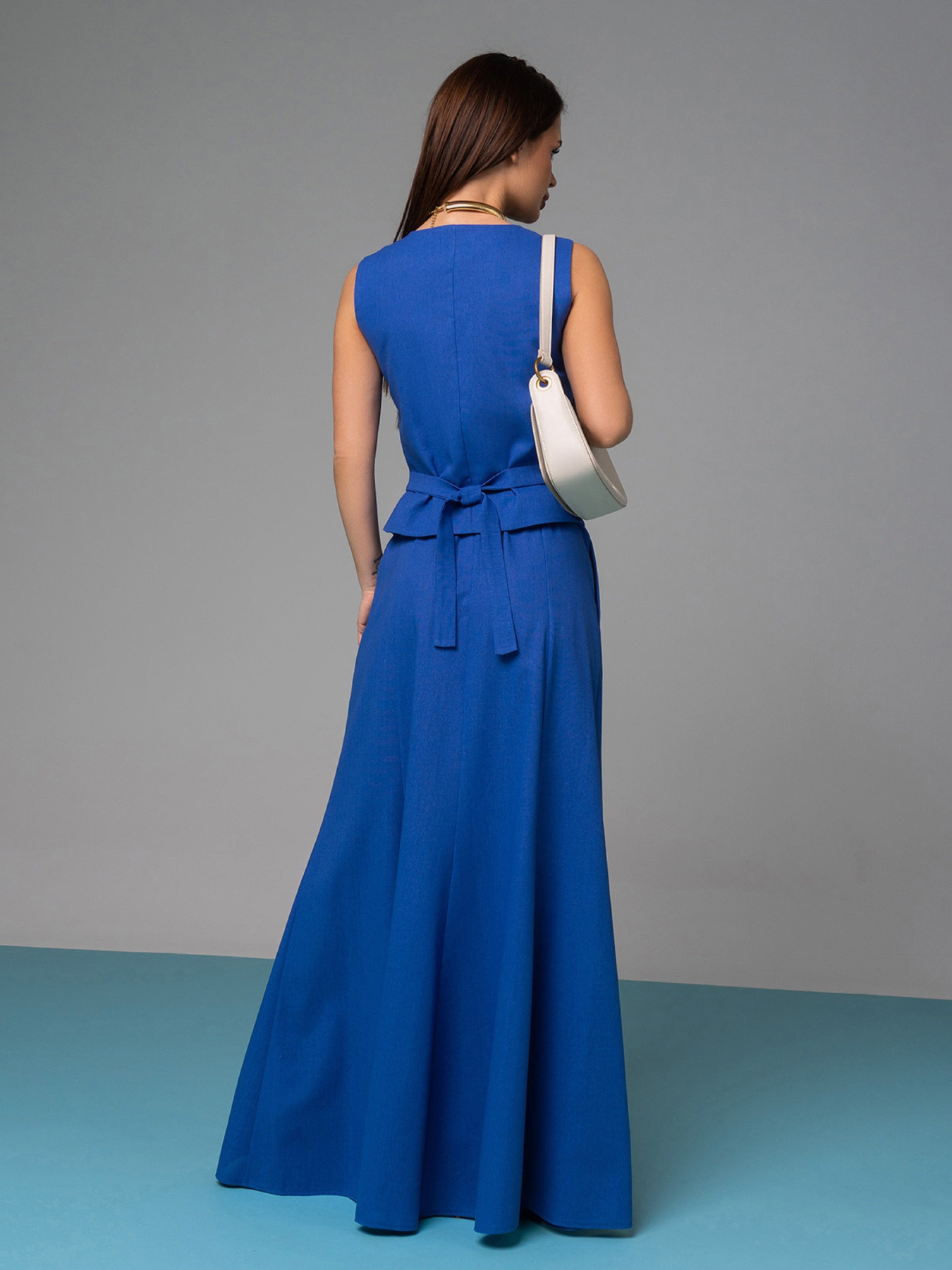 Повседневный костюм ISSA Plus модель 14627_голубой Фото