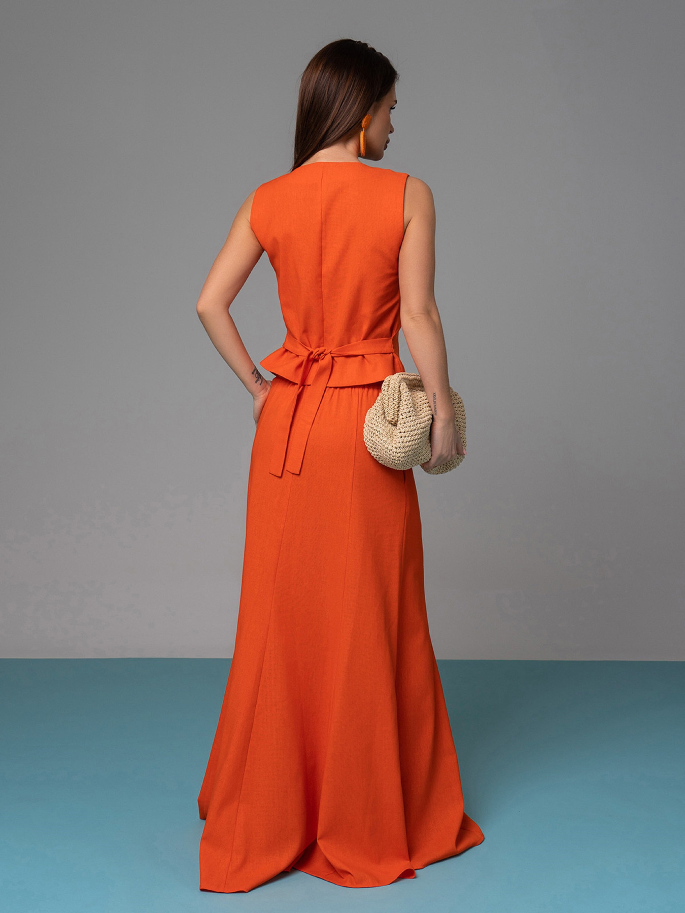 Костюм ISSA Plus модель 14627_оранжевый Фото