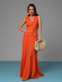 Костюм ISSA Plus модель 14627_оранжевый Фото