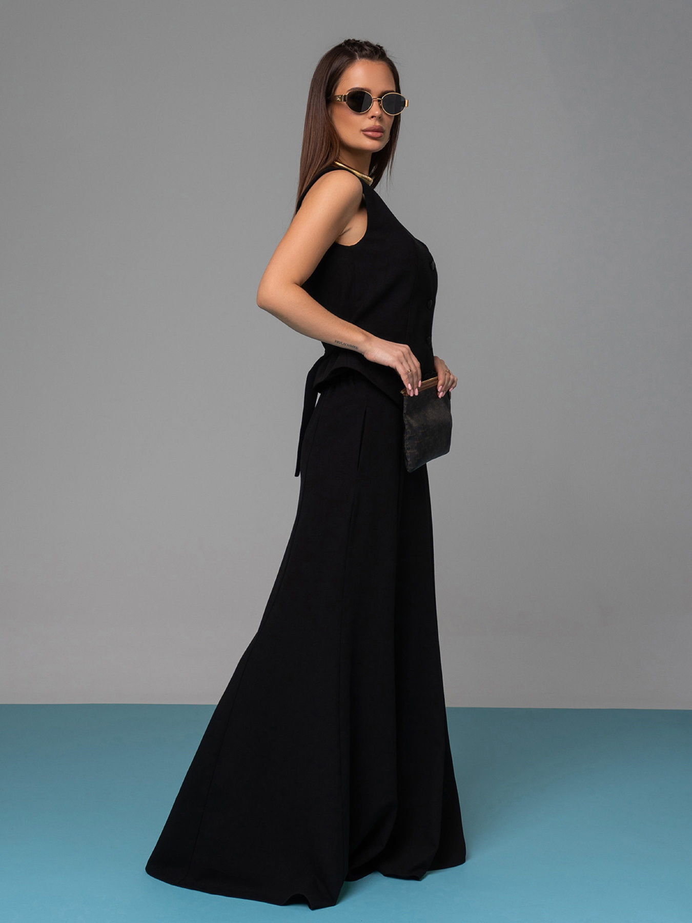 Костюм ISSA Plus модель 14627_черный Фото