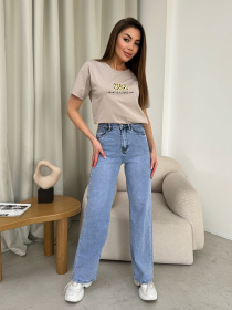 Прямые джинсы ISSA Plus модель WN20-613_голубой Фото