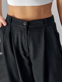 Брюки палаццо ISSA Plus модель 13754_черный Фото