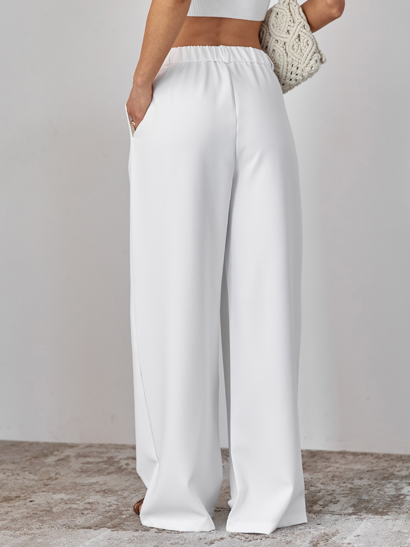 Брюки палаццо ISSA Plus модель 14442_молочный Фото