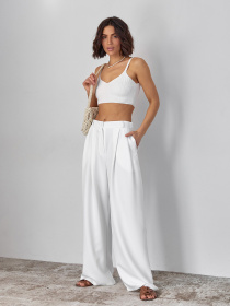 Брюки палаццо ISSA Plus модель 14442_молочный Фото