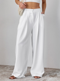 Брюки палаццо ISSA Plus модель 14442_молочный Фото