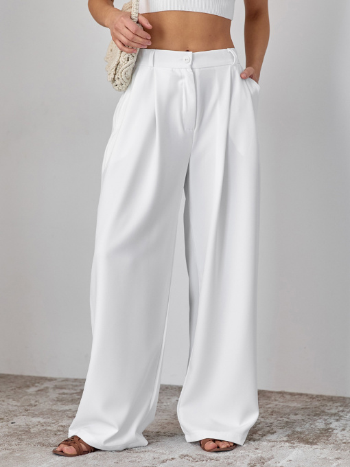 Брюки палаццо ISSA Plus модель 14442_молочный Фото