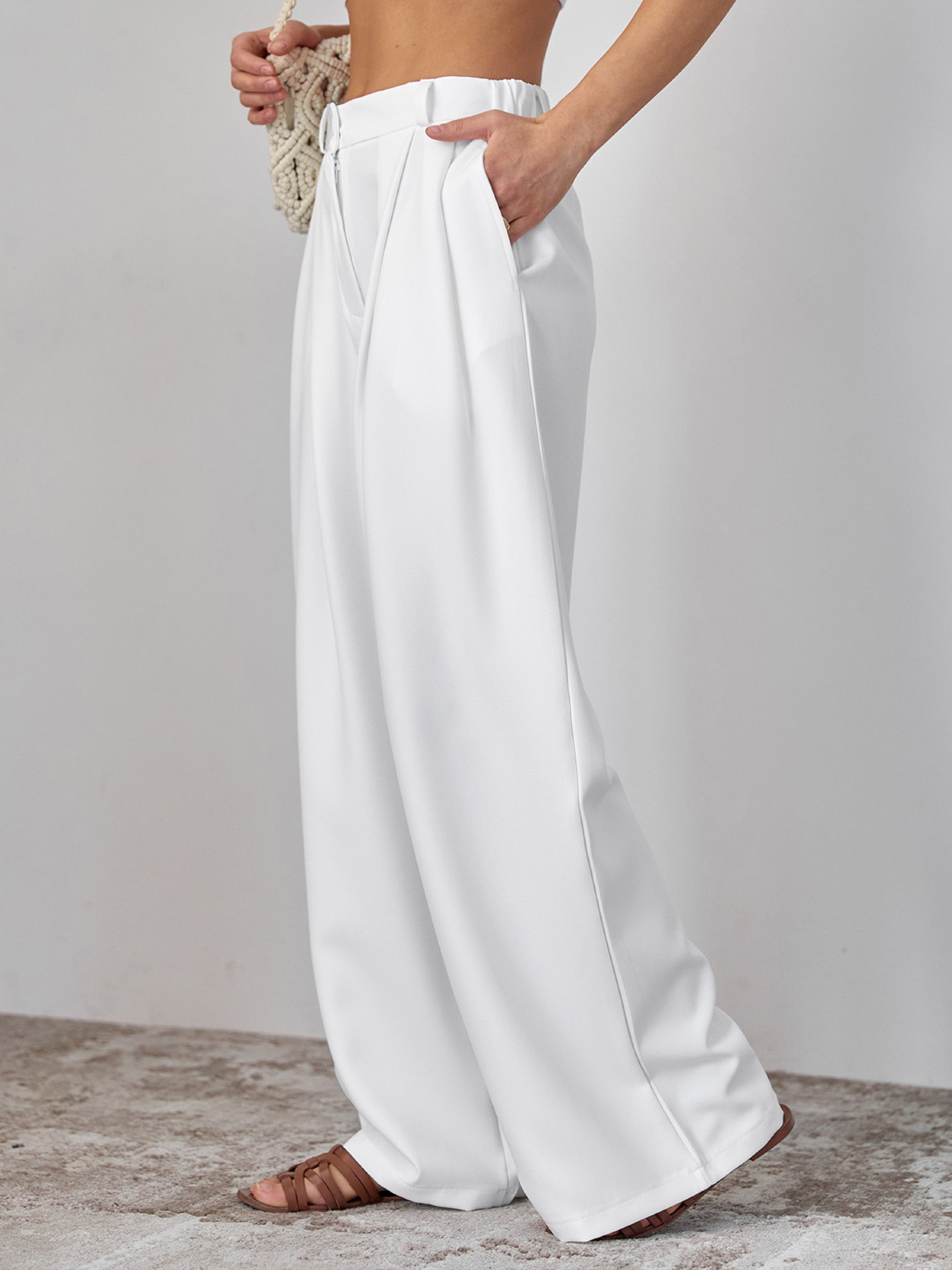 Палаццо ISSA Plus модель 14442_молочный Фото