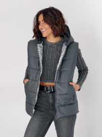 Жилет з утеплювачем ISSA Plus модель SA-442_серый Фото