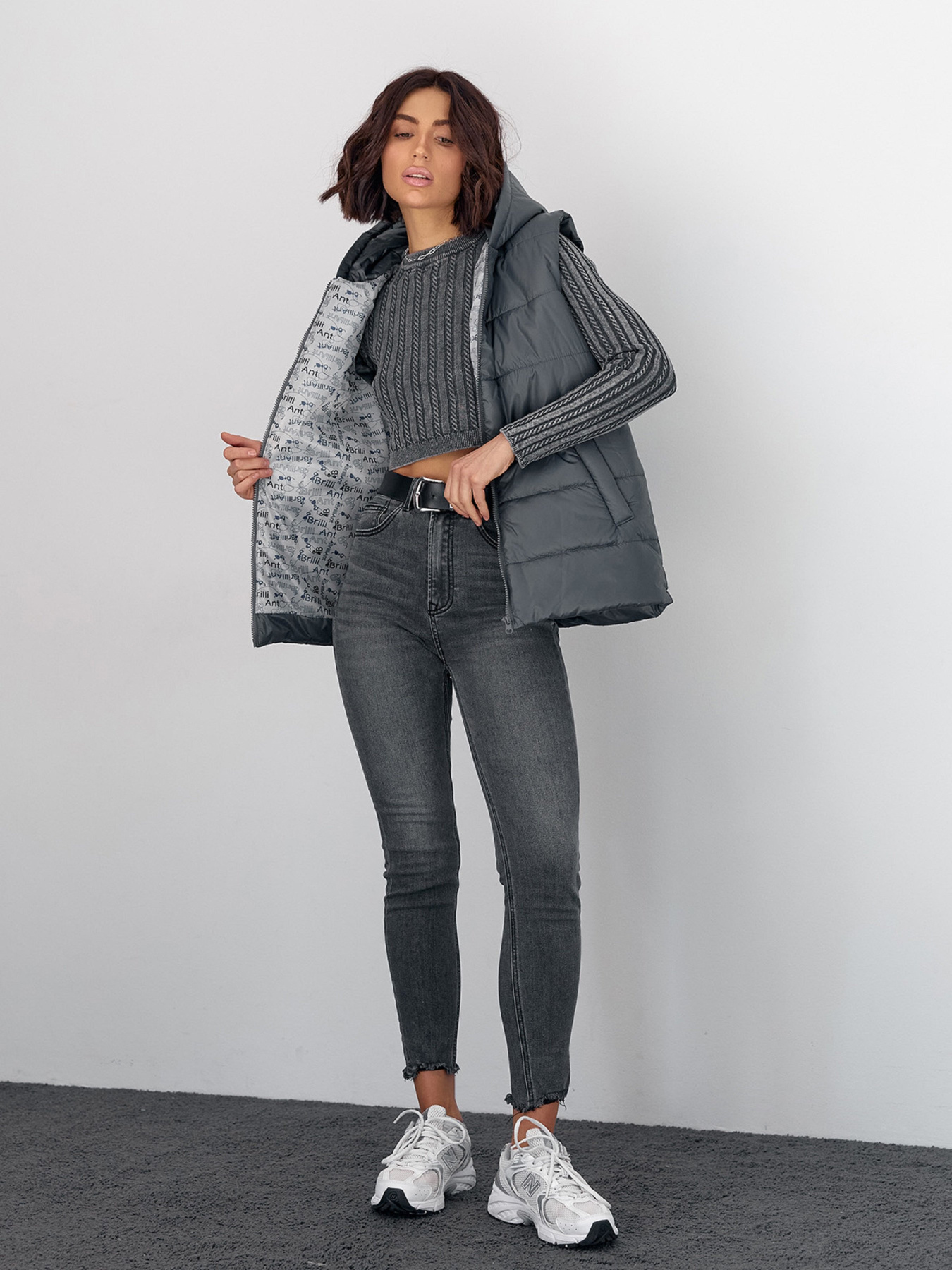 Утеплений жилет ISSA Plus модель SA-442_серый Фото