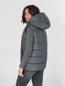 Утеплений жилет ISSA Plus модель SA-442_серый Фото