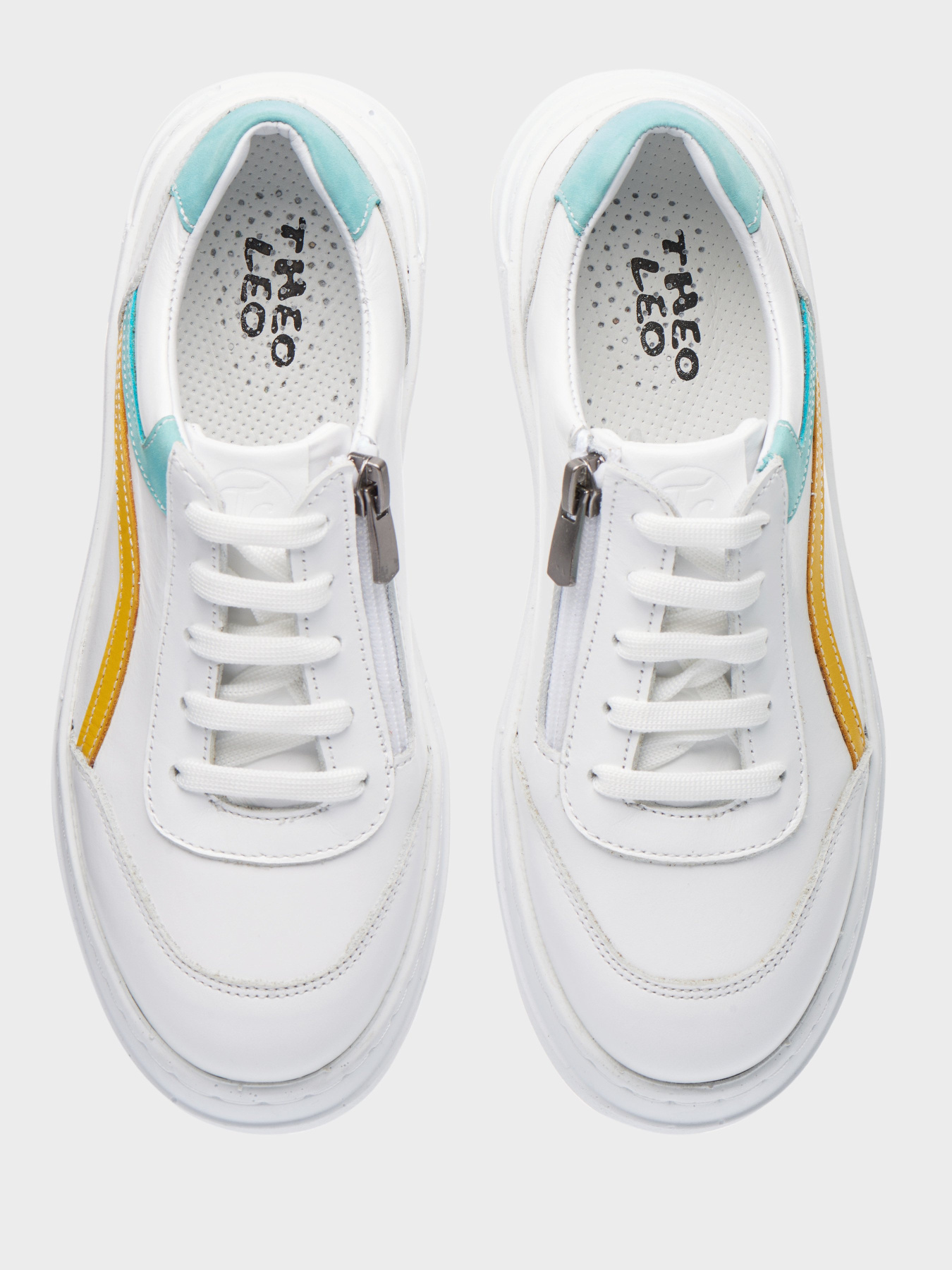 Кеды низкие Theo Leo модель LEO-3156 WH-YEL Фото