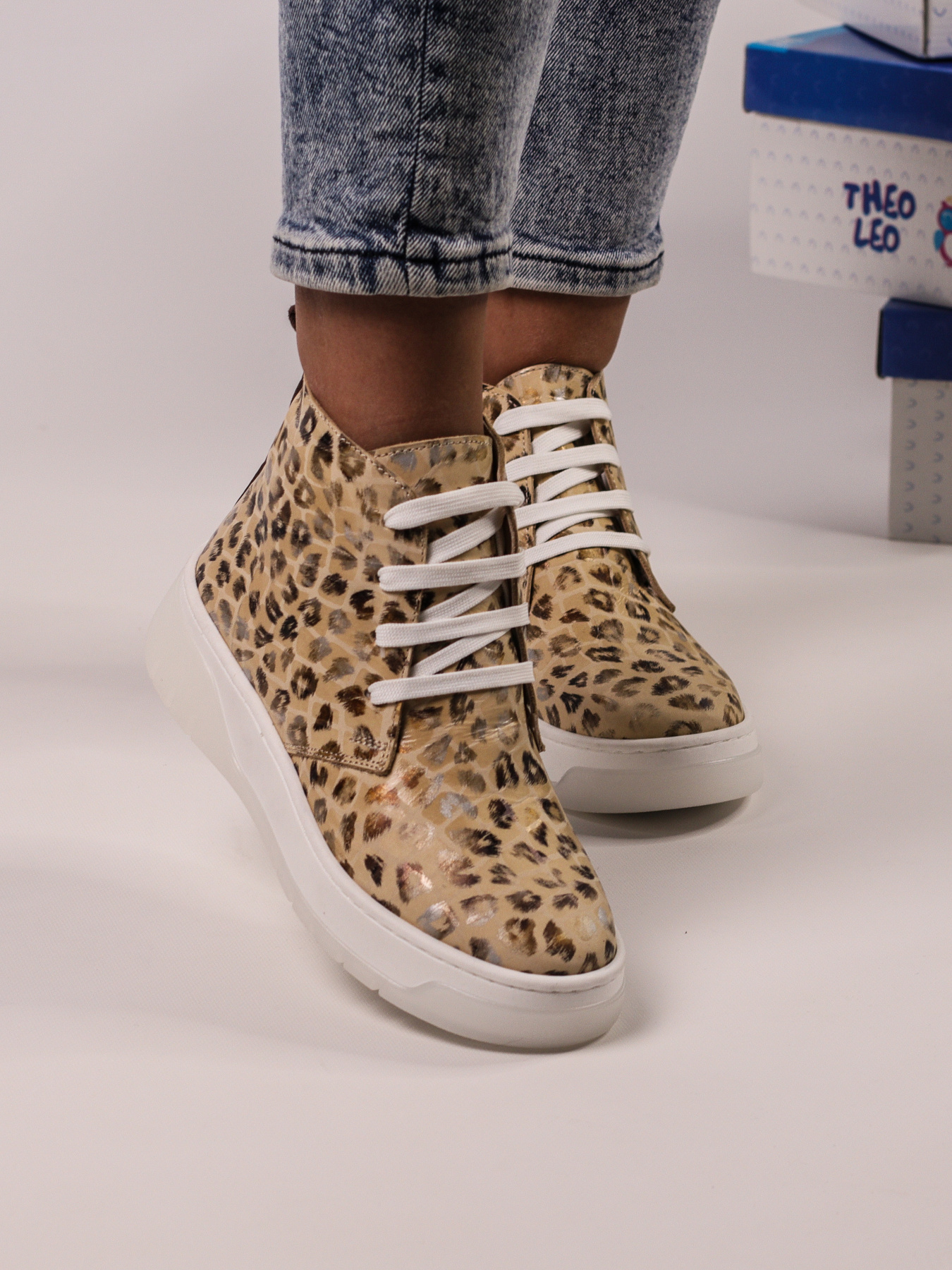 Кеды высокие Theo Leo модель LEO-G325 BEL Фото