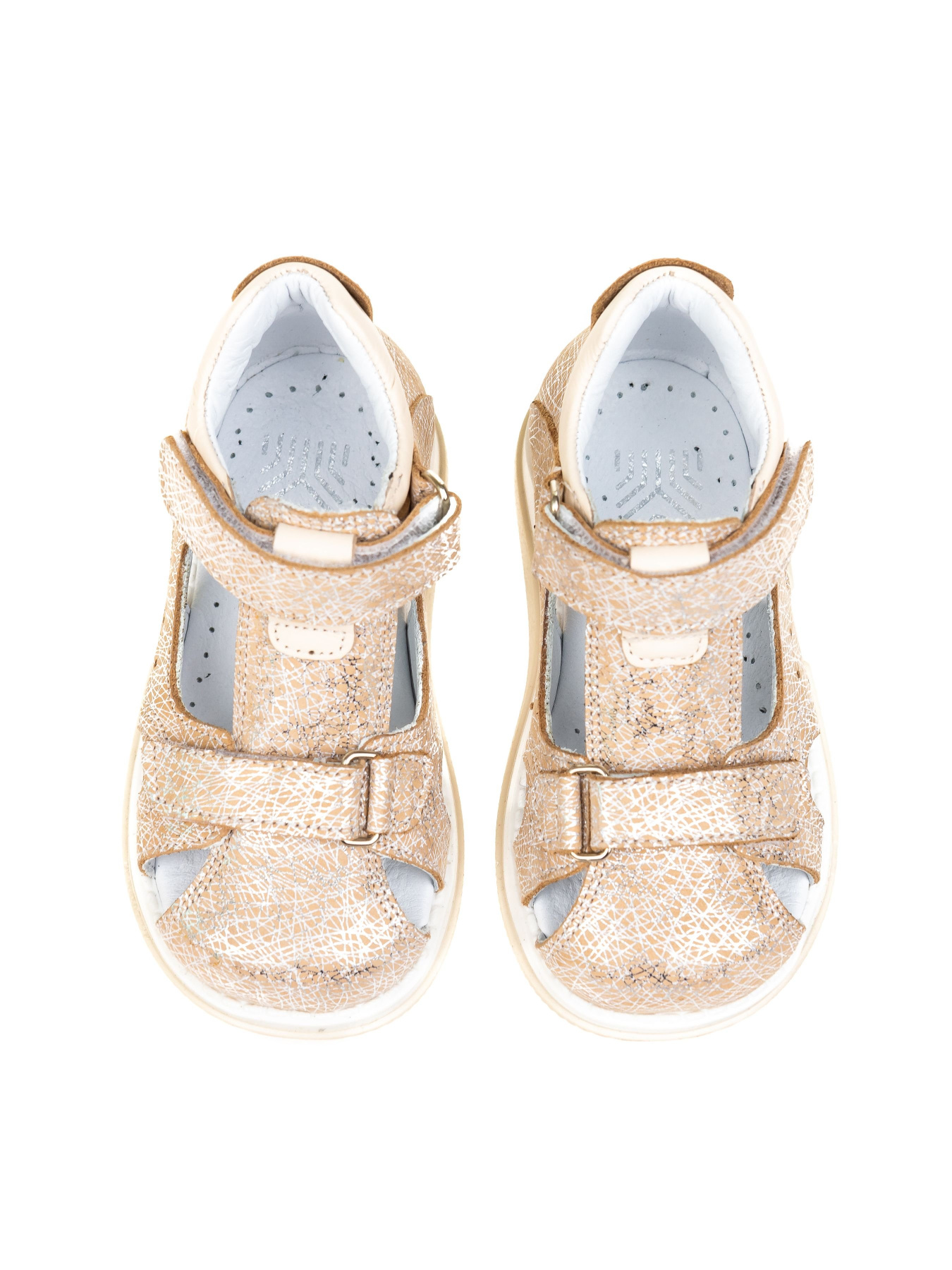 Сандалії Calorie  модель 001.0007.B(1) бежево-сріблясті (21-25) Фото