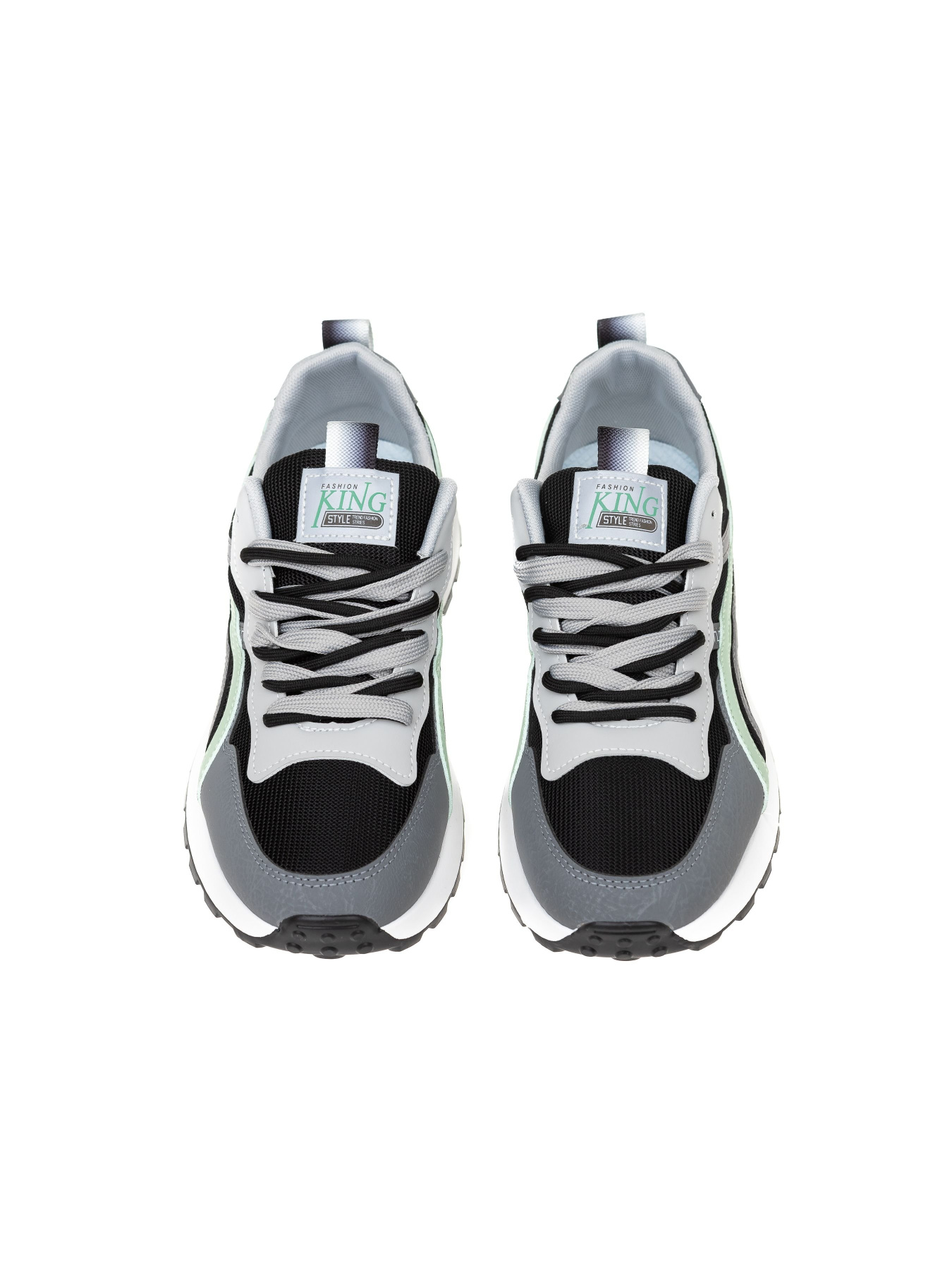 Кроссовки Calorie  модель 8710-2 чорно-сірі (40-44) Фото