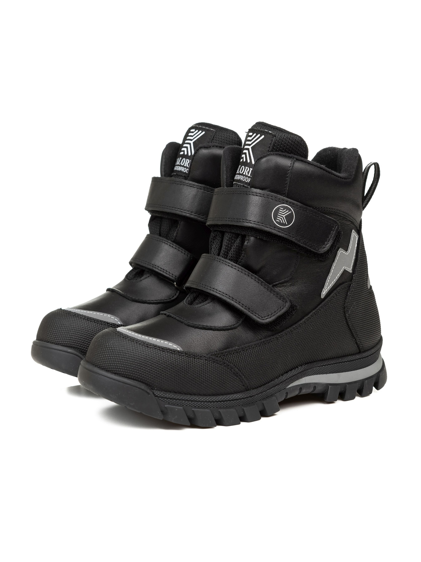 Ботинки Calorie  модель 5008-97 чорні шкіра (31-36) Фото