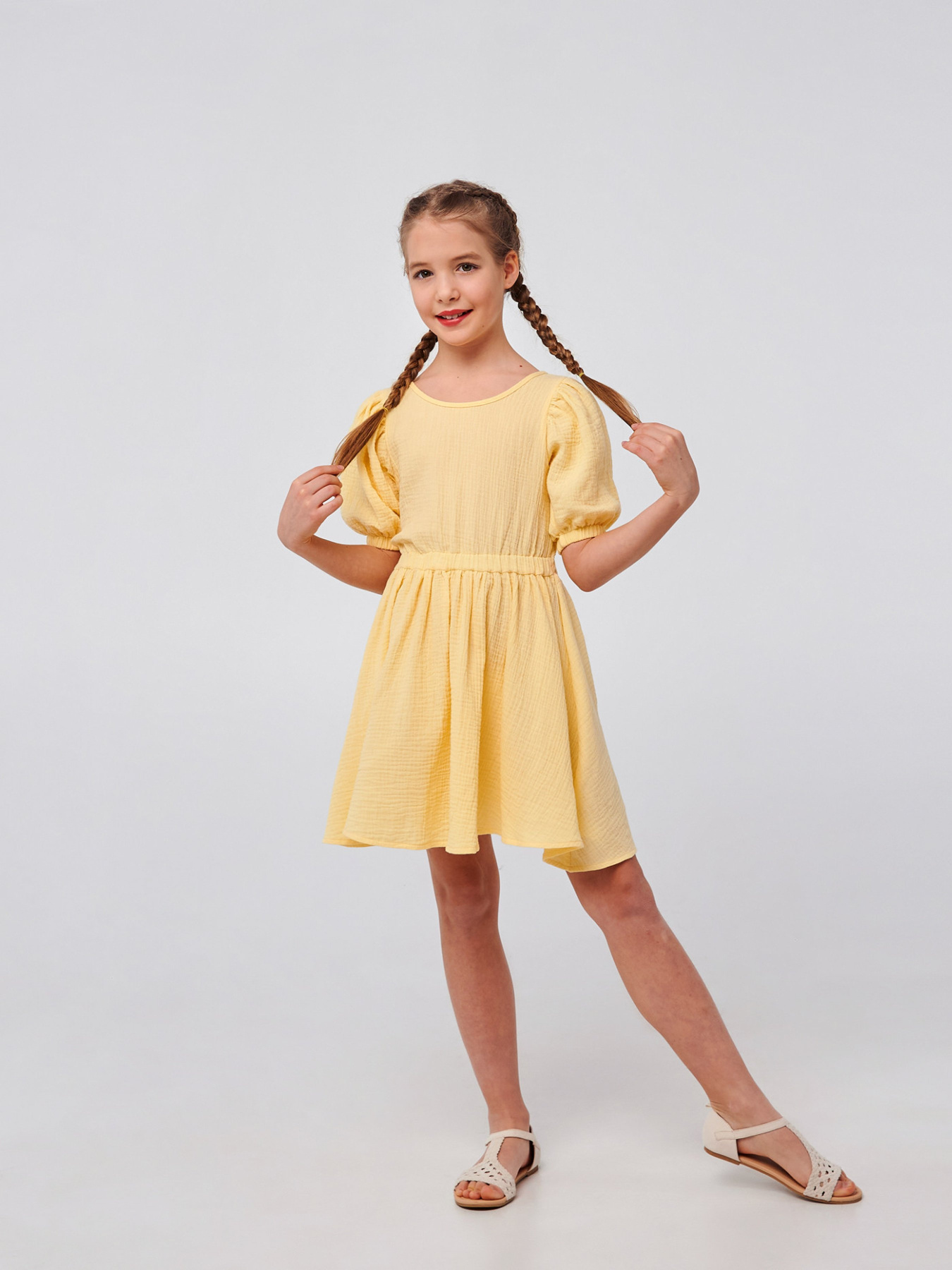 Платье мини SMIL модель smil_120384-limonnyj Фото