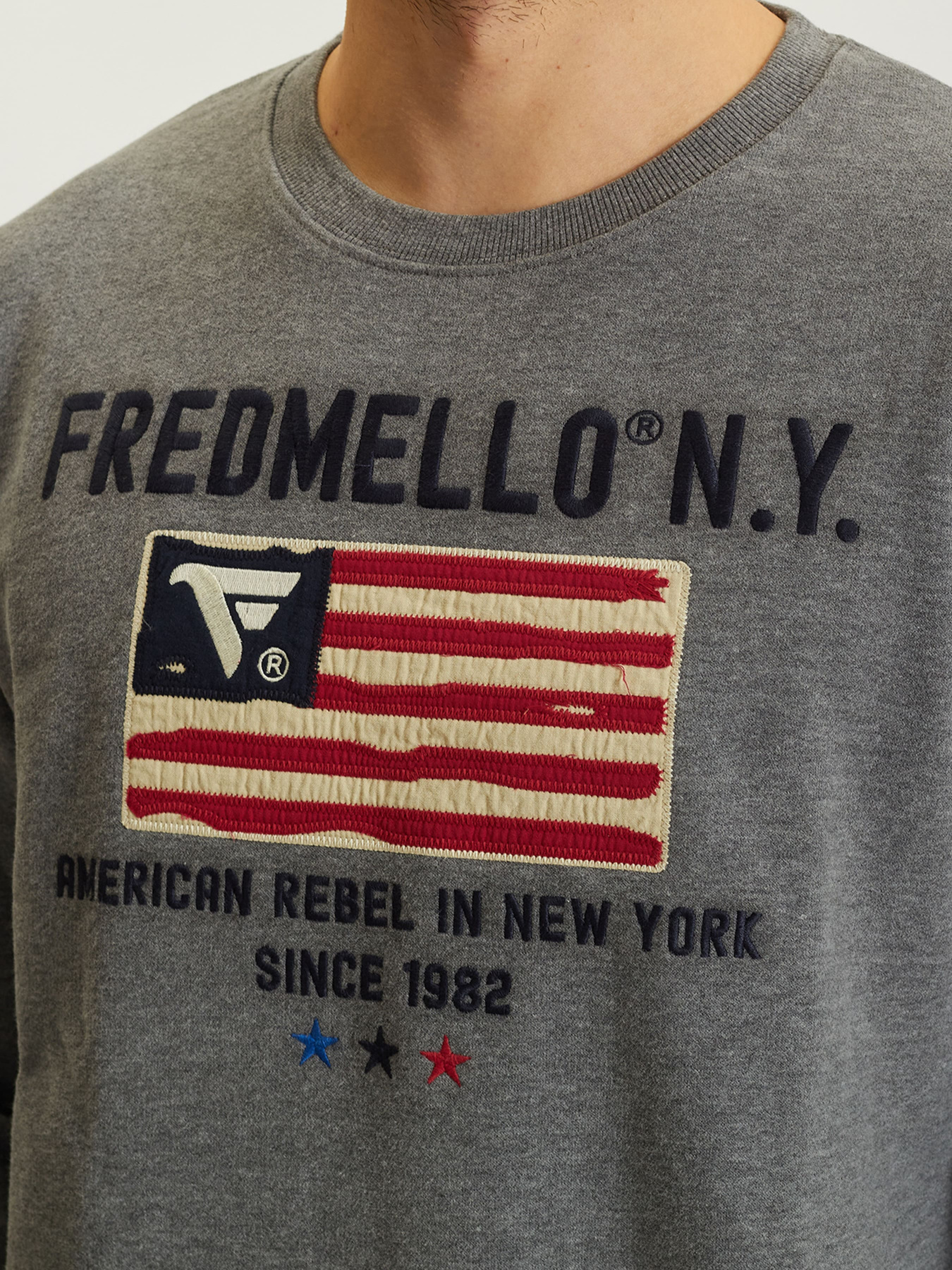 Свитшот Fred Mello модель FM21W22FG_GREY Фото