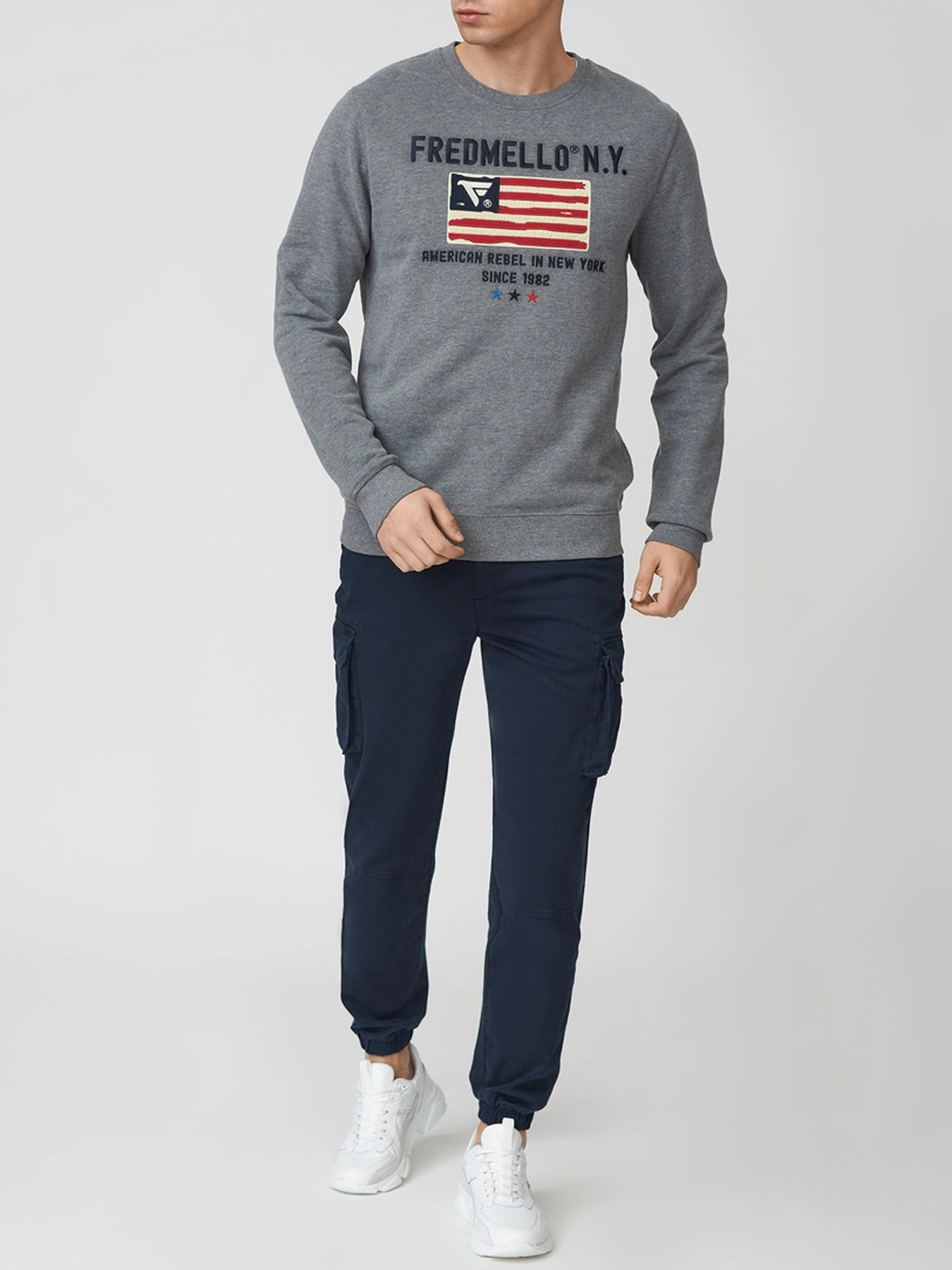 Свитшот Fred Mello модель FM21W22FG_GREY Фото