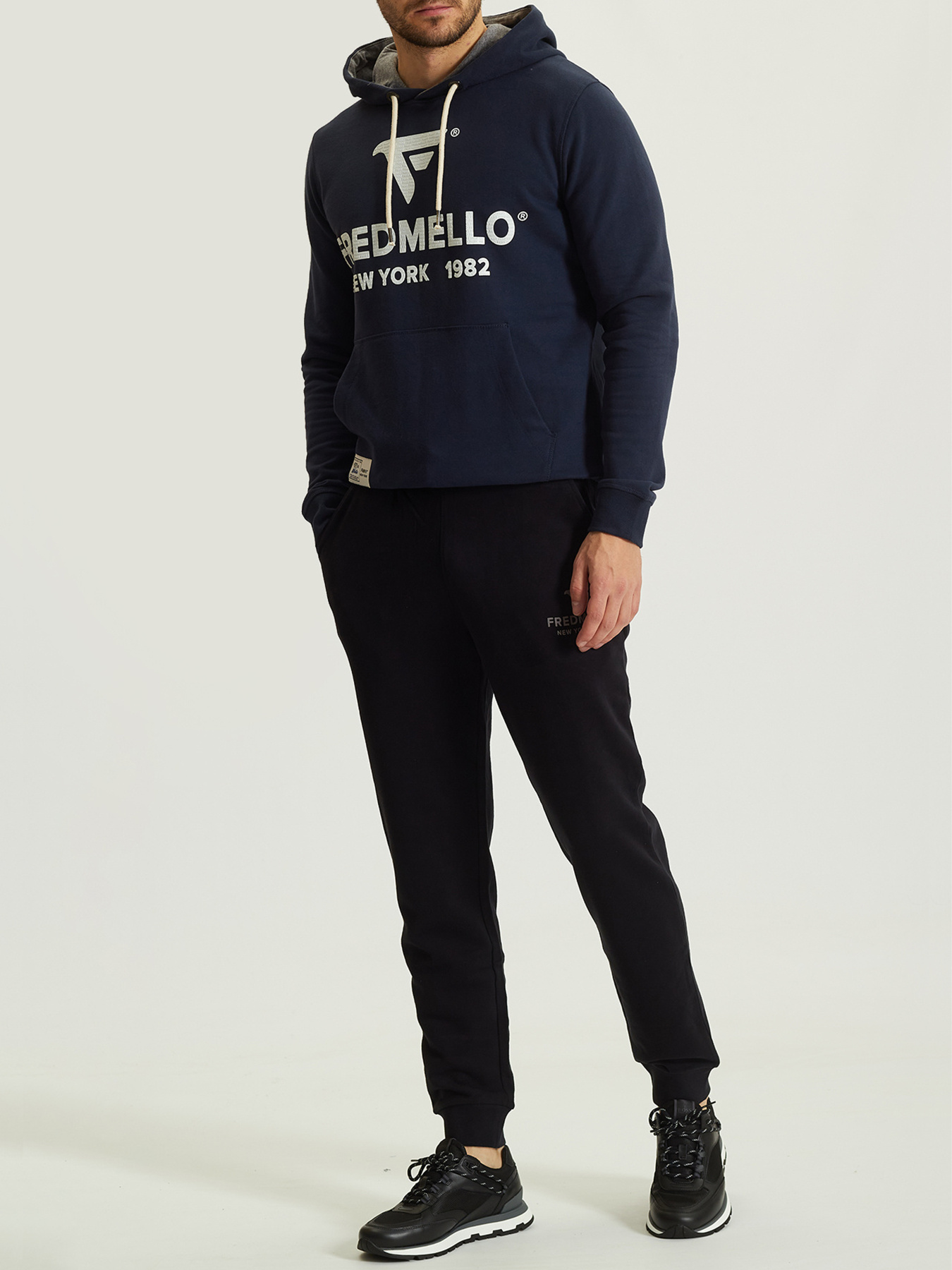 Штаны спортивные Fred Mello модель FM21W01PF_BLACK Фото