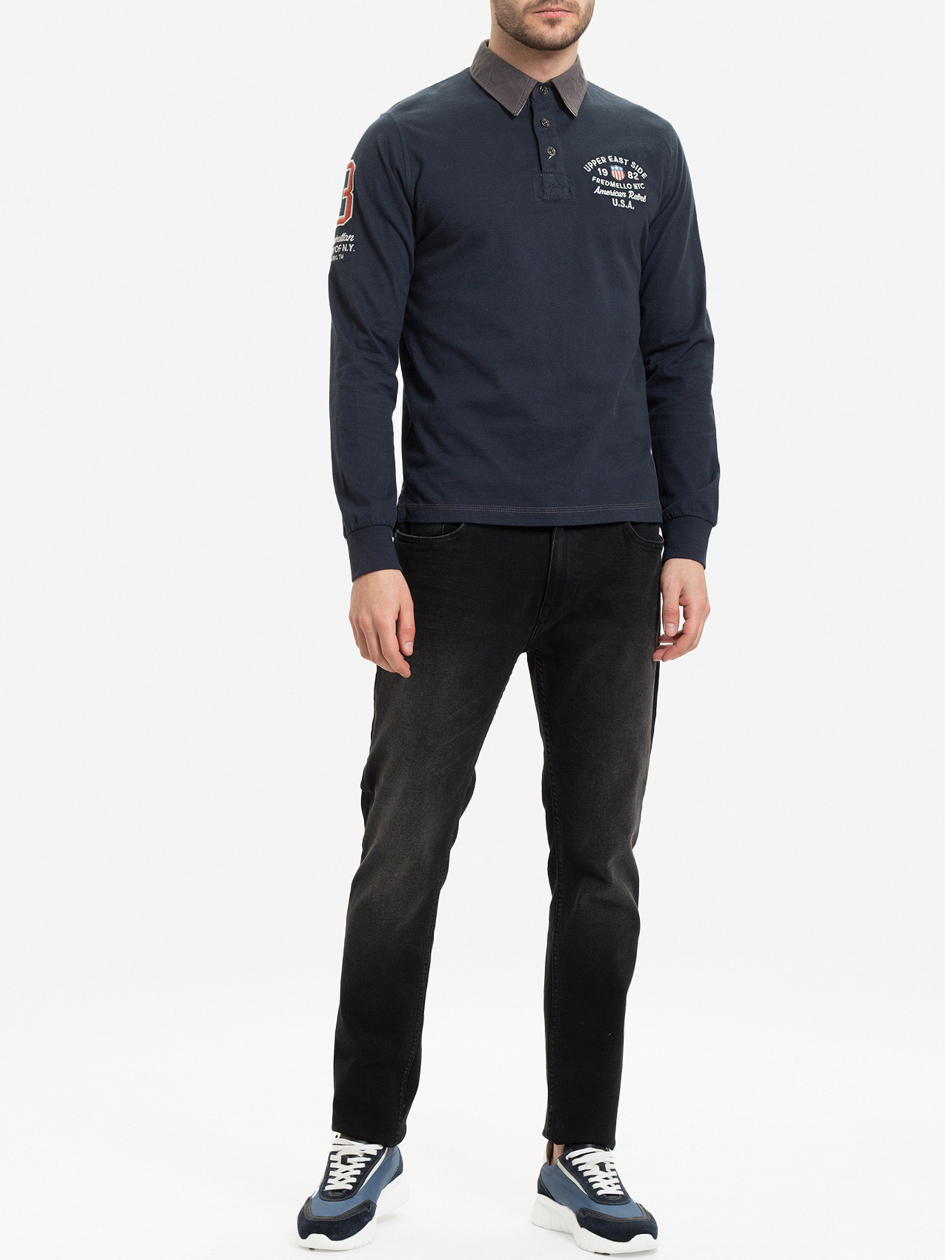 Лонгслив Fred Mello модель FM20W09QC_BLUE Фото