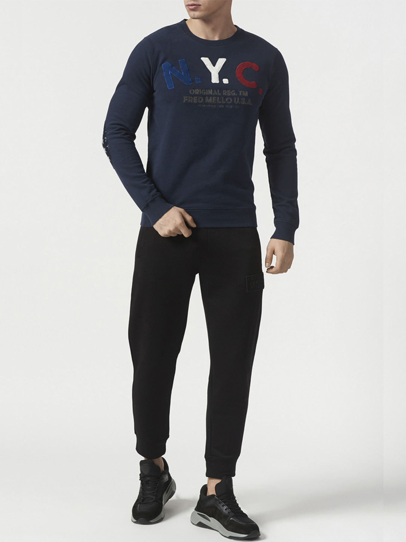 Свитшот Fred Mello модель FM20W09FG_BLUE Фото